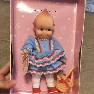 Blue and Red Doll with Basket